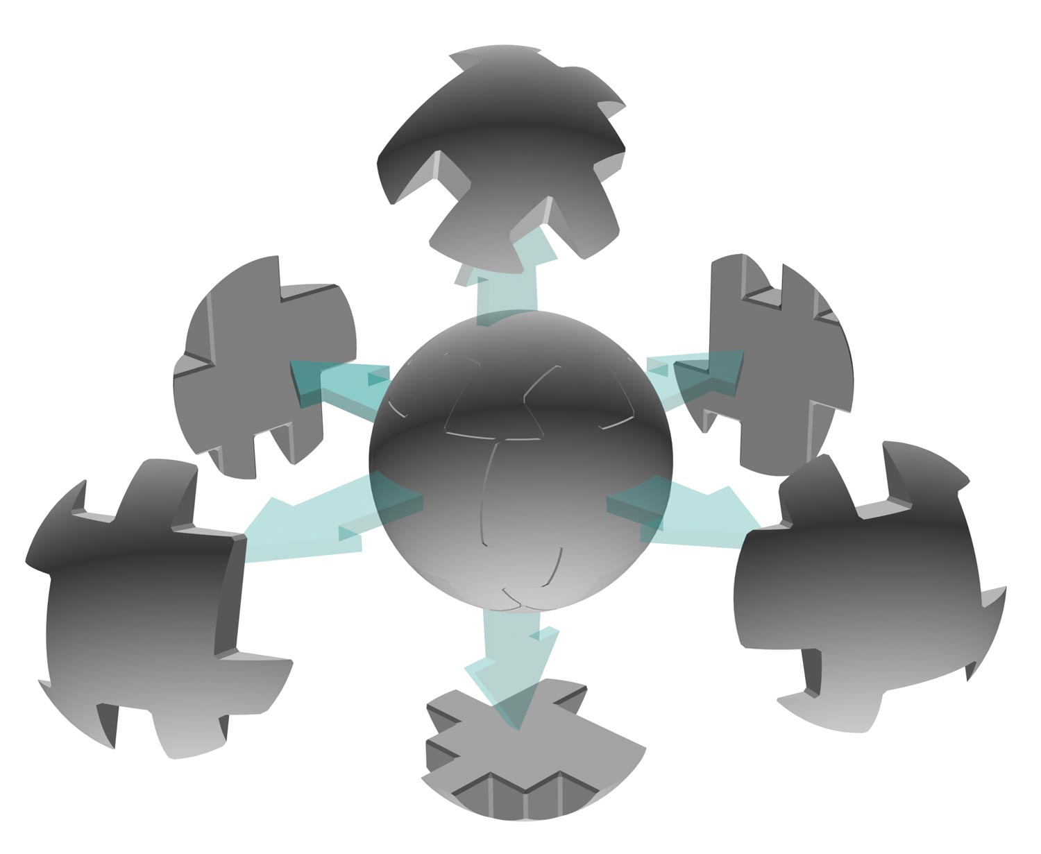 Orb solution Round ball concrete puzzle business gift solution